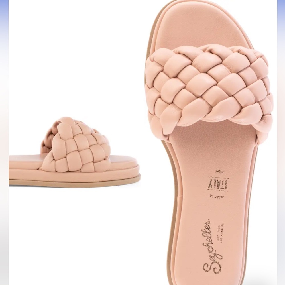 SEYCHELLES Bellisima Slide Sandal nude blush woven